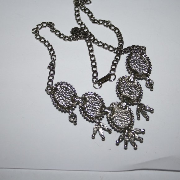 Vintage silver and turquoise necklace 22" - Picture 4 of 4